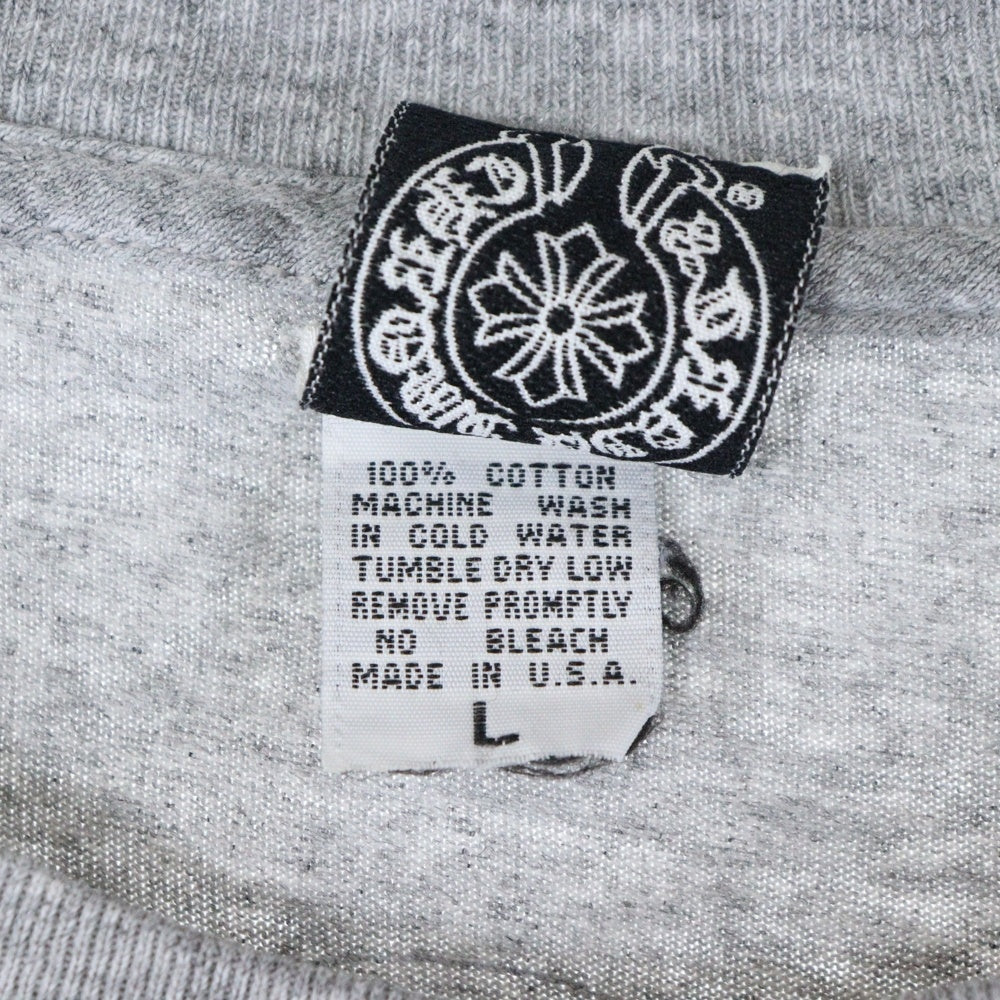 CHROME HEARTS(クロムハーツ) OLD DAGGER S/S Tee オールドモデル ダガーポケット ロゴ バックプリント 半袖Tシャツ グレー