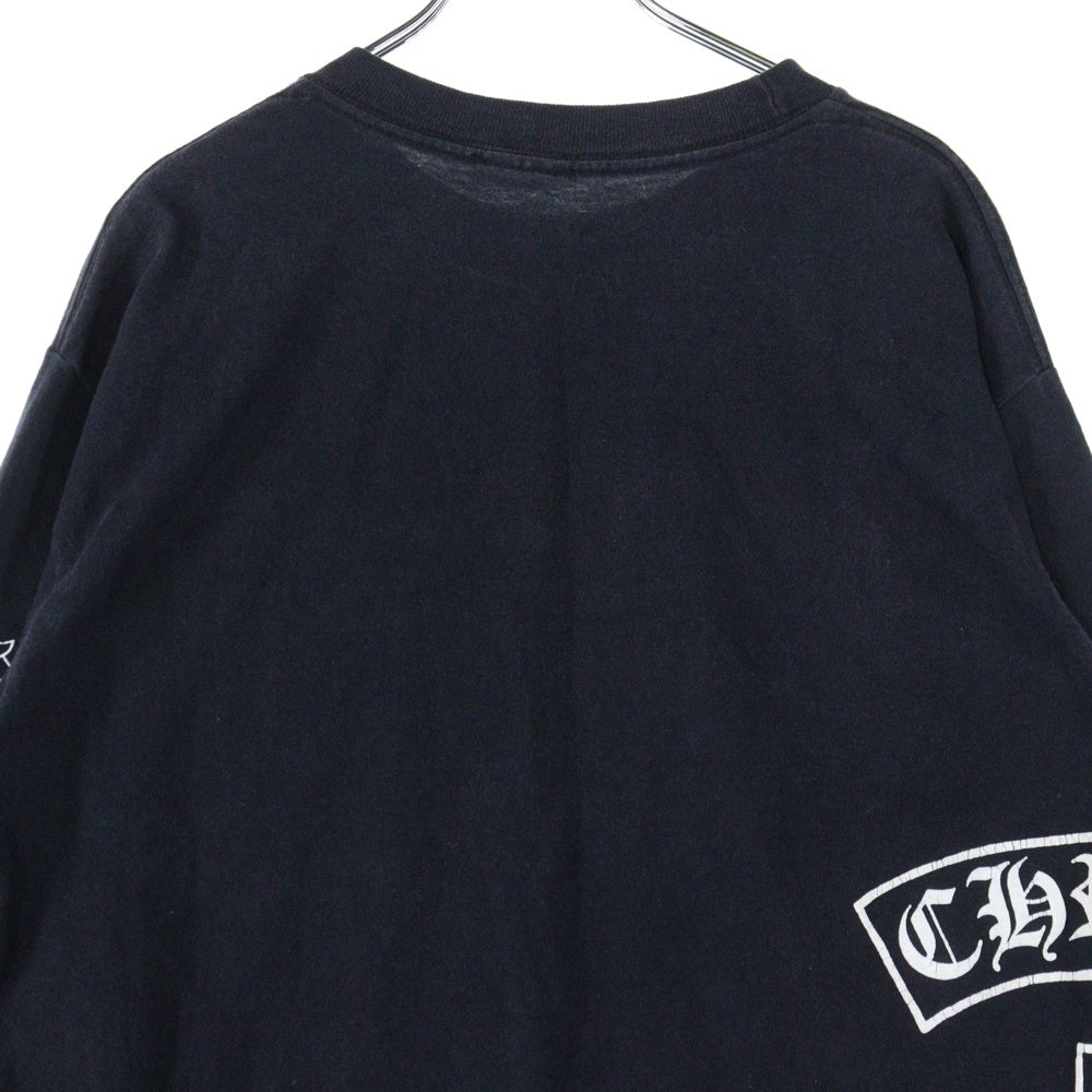 CHROME HEARTS(クロムハーツ) OLD Logo L/S Tee オールドモデル マルチロゴ クルーネック長袖Tシャツカットソー ロングスリーブ ロンT ブラック