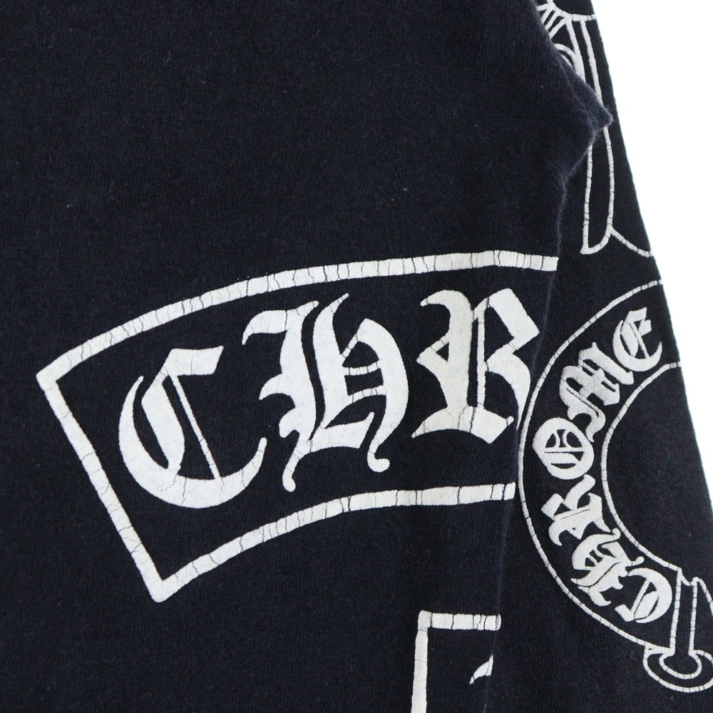 CHROME HEARTS(クロムハーツ) OLD Logo L/S Tee オールドモデル マルチロゴ クルーネック長袖Tシャツカットソー ロングスリーブ ロンT ブラック