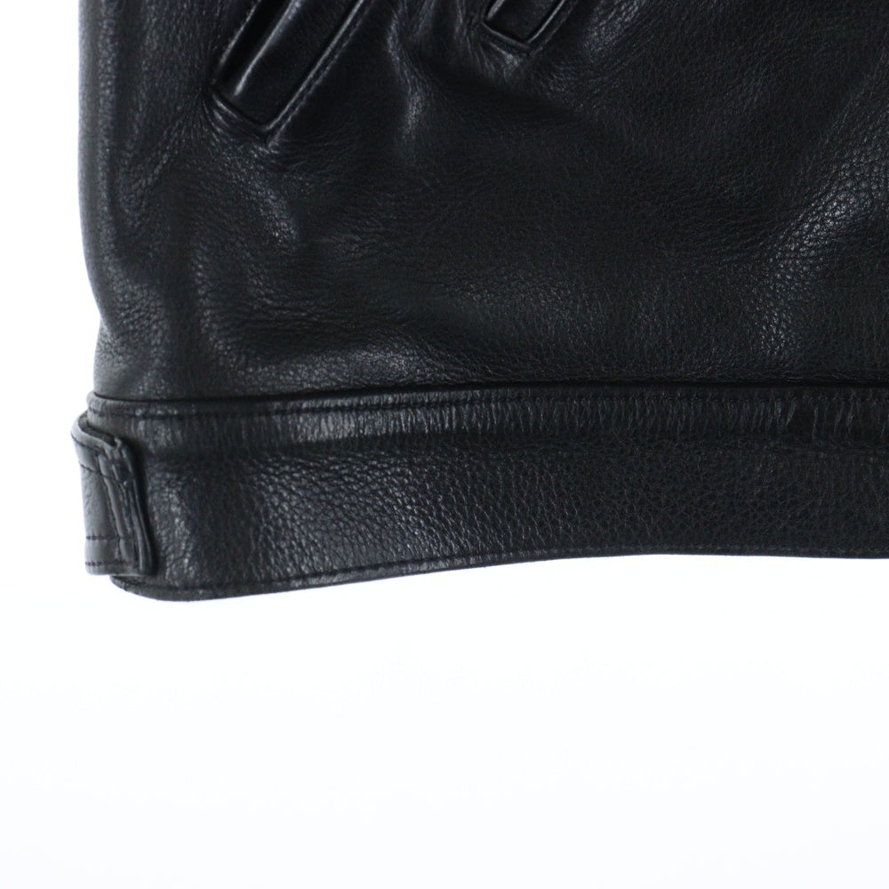 CHROME HEARTS(クロムハーツ) CLASSIC JEAN LTHR VEST レザークラシックジーン クロウボールボタンレザーベスト ブラック