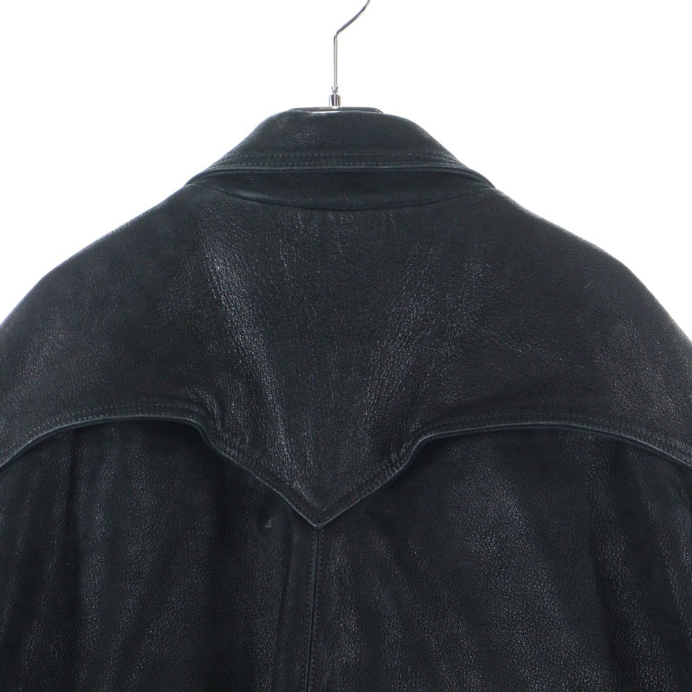CHROME HEARTS(クロムハーツ) HUNTING LTHR JACKET ハンティング クロスボール ボタンレザージャケット ブラック