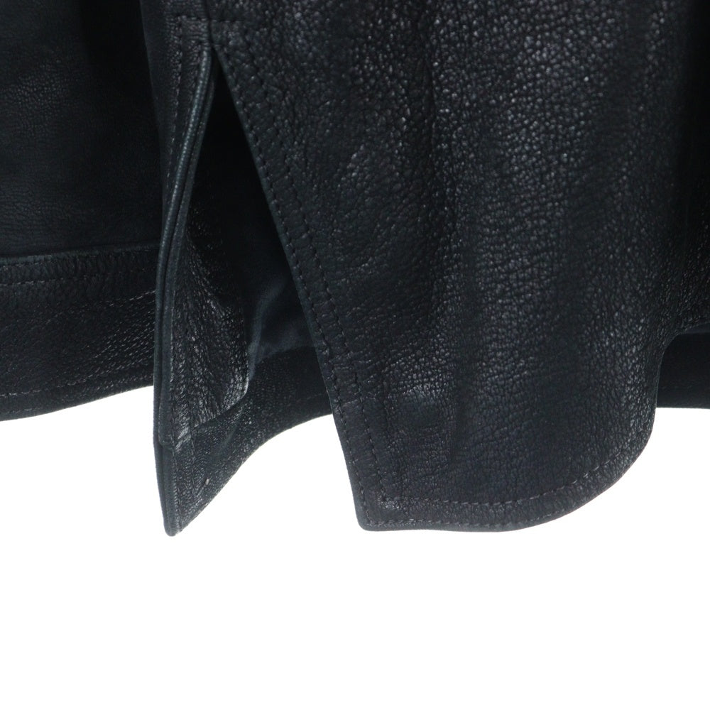 CHROME HEARTS(クロムハーツ) HUNTING LTHR JACKET ハンティング クロスボール ボタンレザージャケット ブラック
