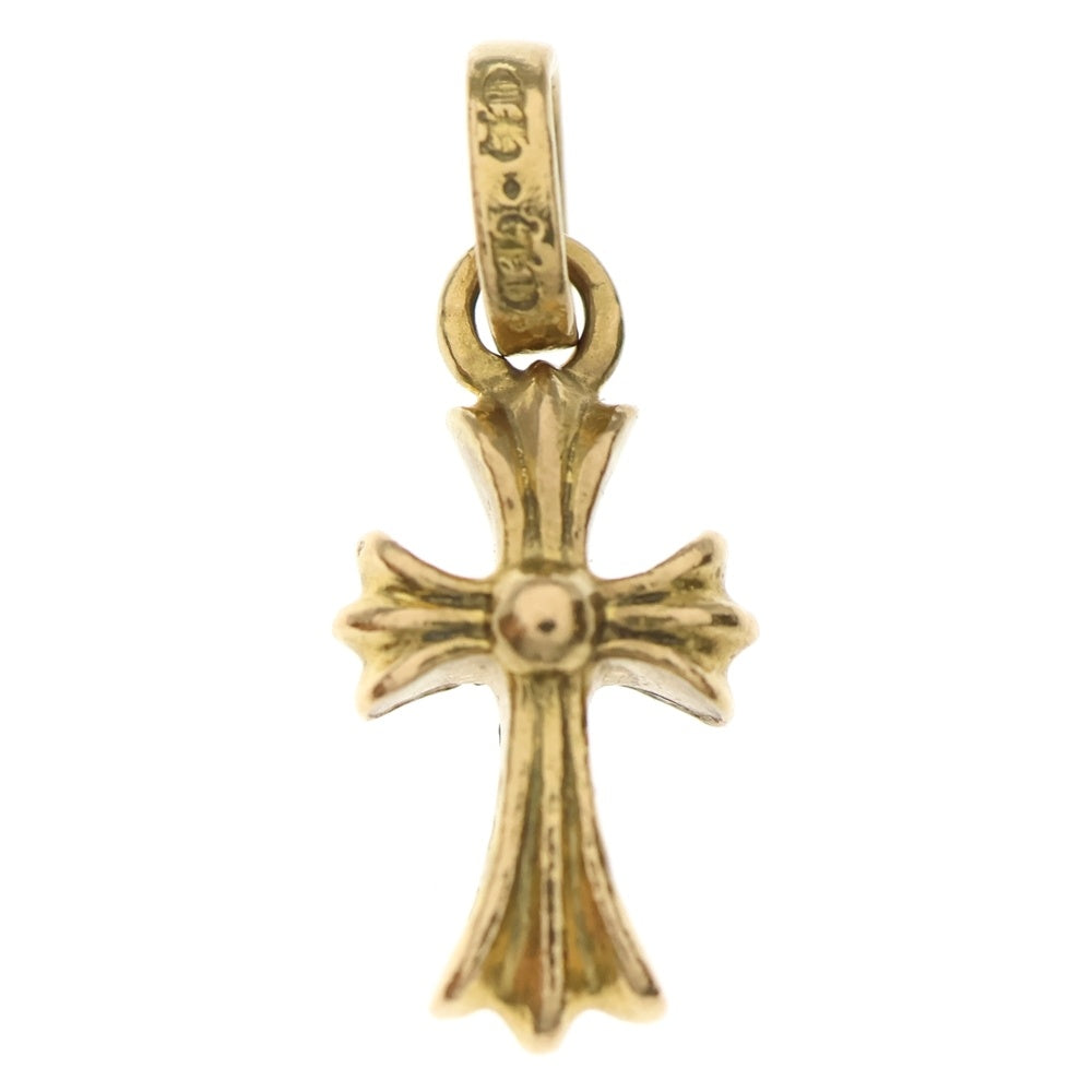 CHROME HEARTS(クロムハーツ) 22K CRS BBYFAT P/SAP ベイビーファットクロス PAVEピンクサファイア ペンダントトップ ゴールド BCA036