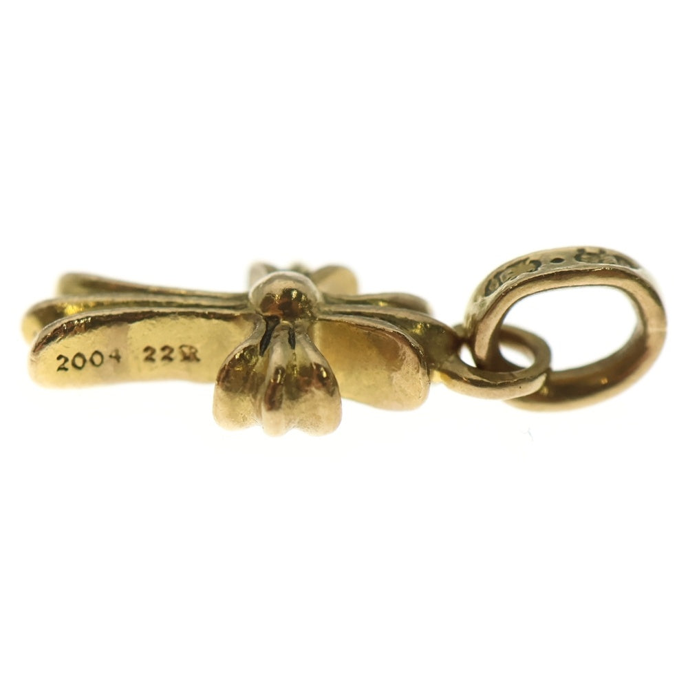 CHROME HEARTS(クロムハーツ) 22K CRS BBYFAT P/SAP ベイビーファットクロス PAVEピンクサファイア ペンダントトップ ゴールド BCA036
