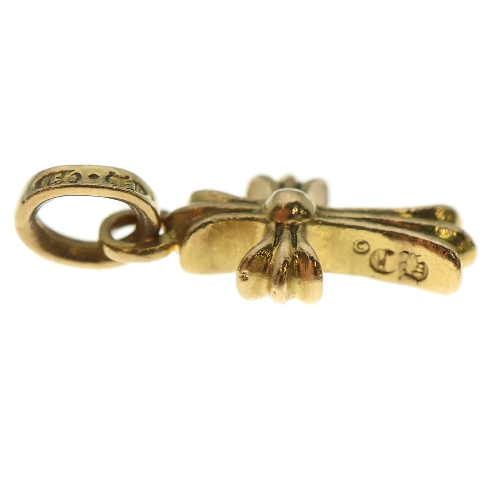 CHROME HEARTS(クロムハーツ) 22K CRS BBYFAT P/SAP ベイビーファットクロス PAVEピンクサファイア ペンダントトップ ゴールド BCA036