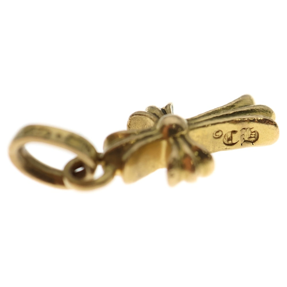 CHROME HEARTS(クロムハーツ) 22K CRS BBYFAT P/SAP ベイビーファットクロス PAVEピンクサファイア ペンダントトップ ゴールド BCA036