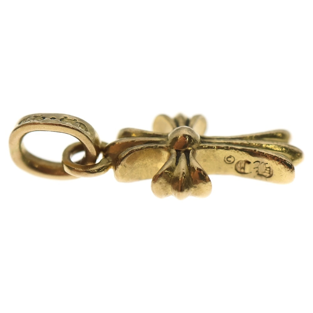 CHROME HEARTS(クロムハーツ) 22K CRS BBYFAT P/SAP ベイビーファットクロス PAVEピンクサファイア ペンダントトップ ゴールド BCA036