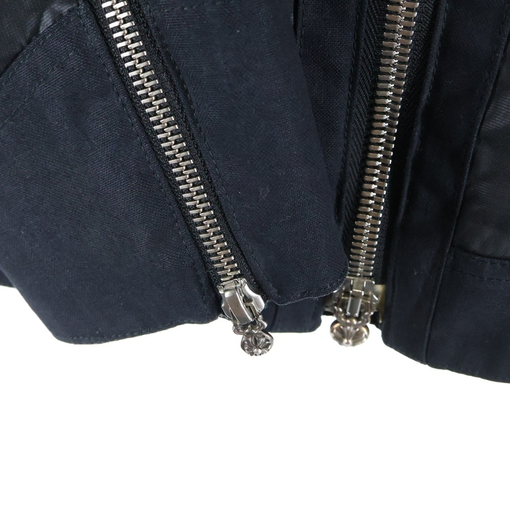 CHROME HEARTS(クロムハーツ) ダブルジップクロスボールジップナイロンブルゾン ブラック