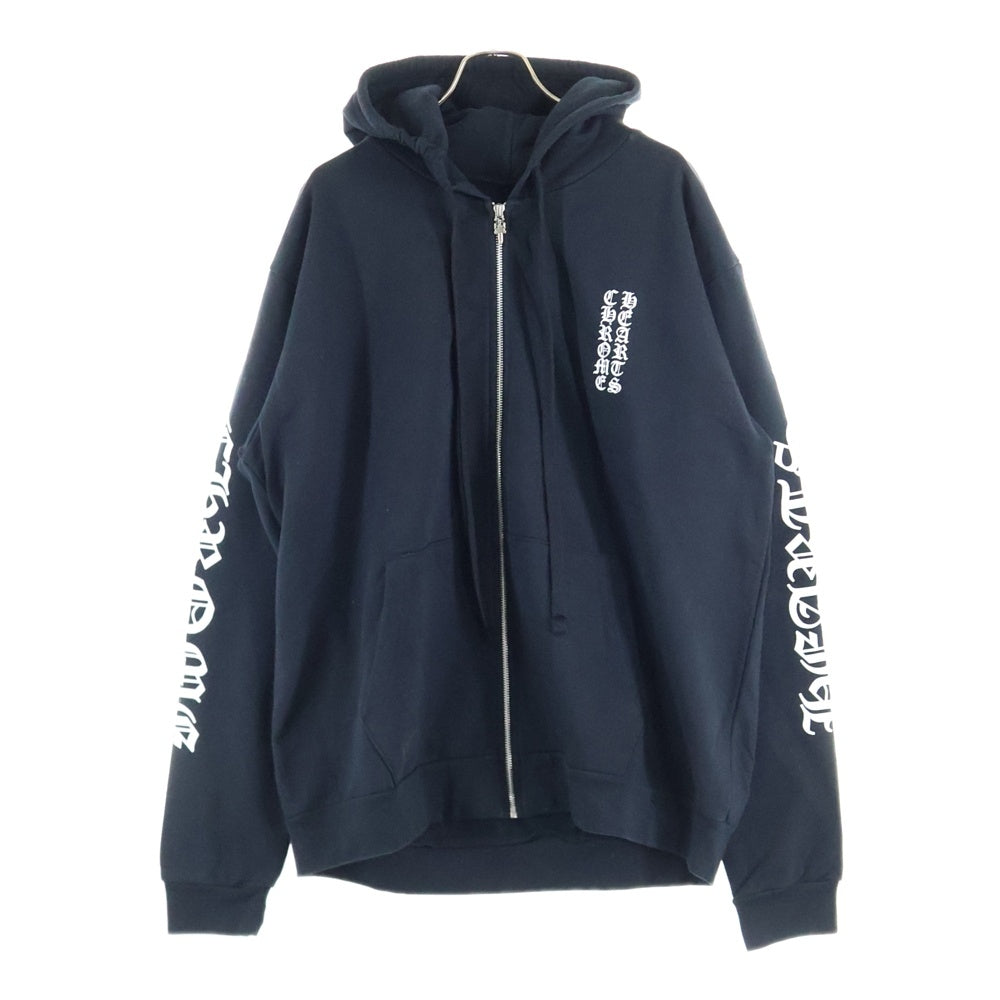 CHROME HEARTS(クロムハーツ) SWTSHRT HD ZIP アームロゴプリントジップアップパーカー
