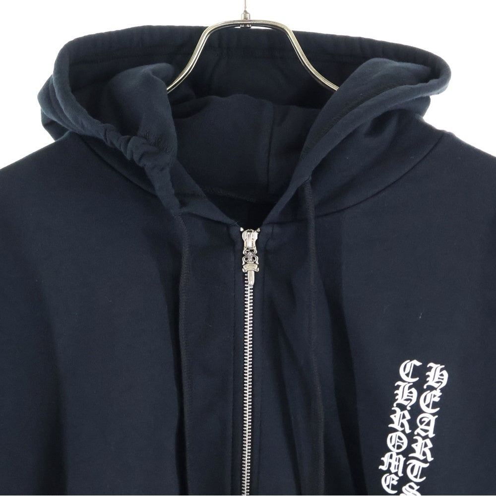 CHROME HEARTS(クロムハーツ) SWTSHRT HD ZIP アームロゴプリントジップアップパーカー