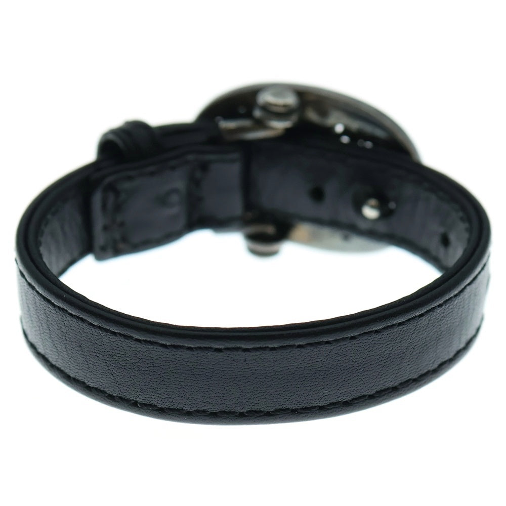 CHROME HEARTS(クロムハーツ) TNY CLASSIC OVAL タイニークラシックオーバル レザーブレスレット ブラック