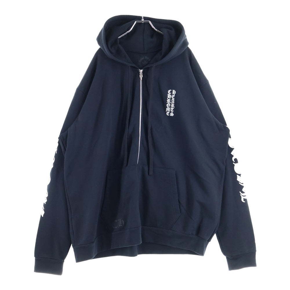 CHROME HEARTS(クロムハーツ) SWTSHRT HD ZIP アームロゴプリントジップアップパーカー