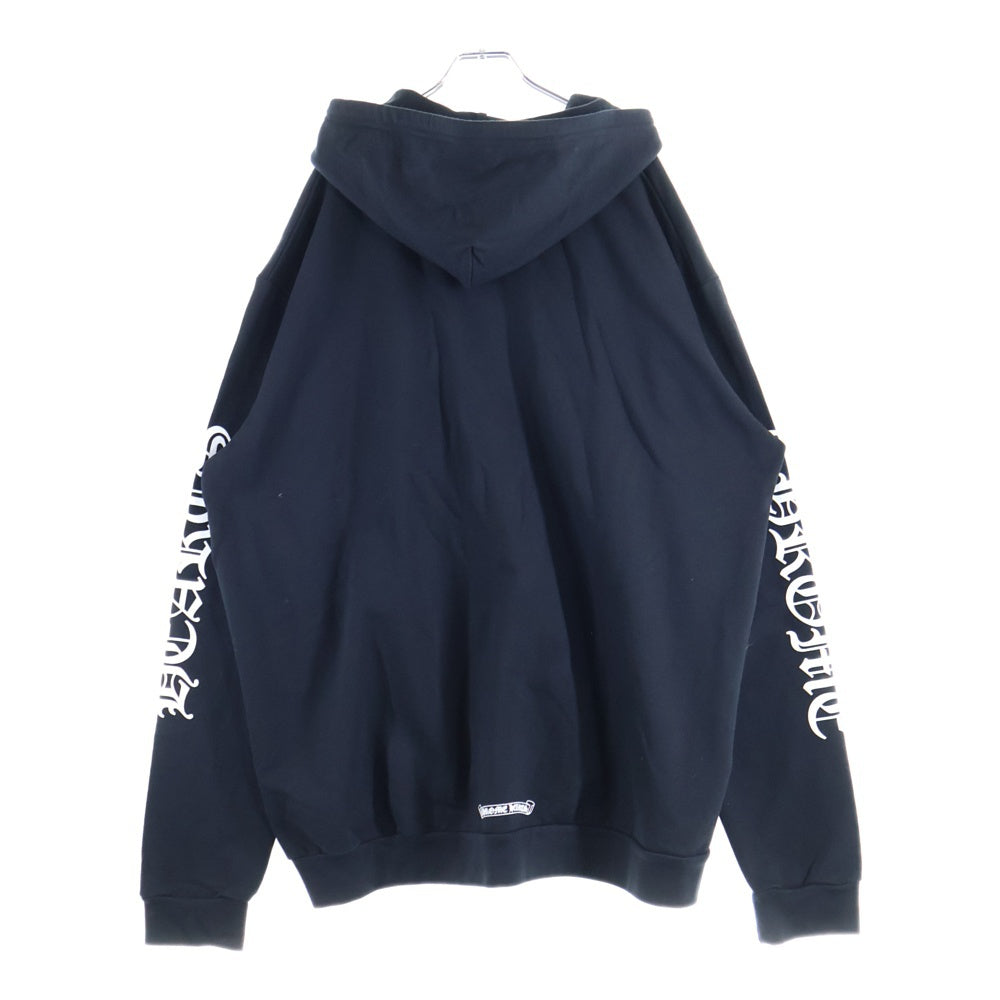 CHROME HEARTS(クロムハーツ) SWTSHRT HD ZIP アームロゴプリントジップアップパーカー
