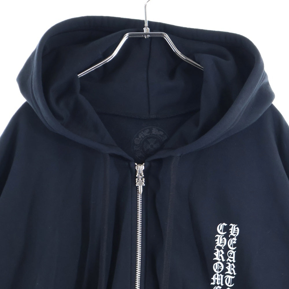 CHROME HEARTS(クロムハーツ) SWTSHRT HD ZIP アームロゴプリントジップアップパーカー