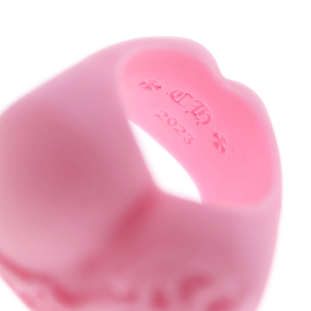 CHROME HEARTS(クロムハーツ) HEART PLSTC RING ハート シリコンラバーリング ピンク