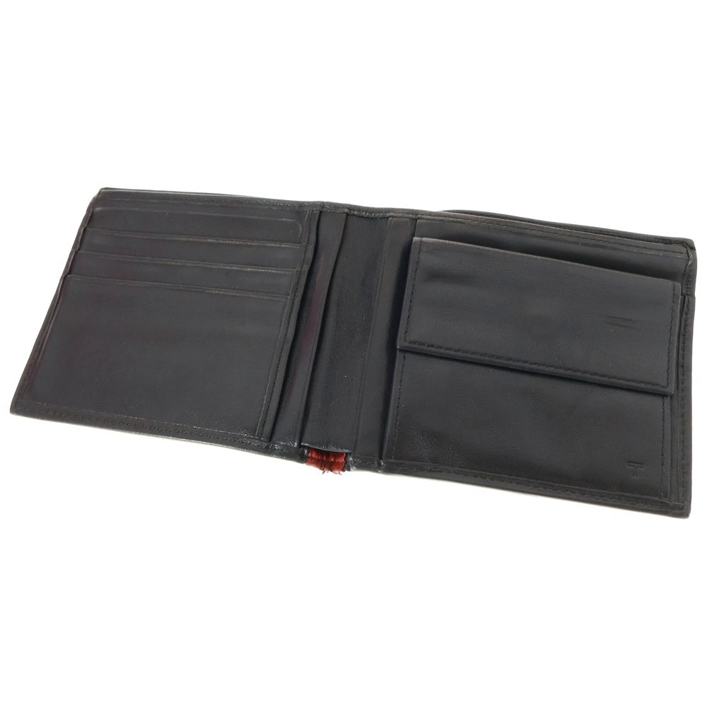 TUMI(トゥミ) 二つ折り財布 無地 レザー ブラック 04505