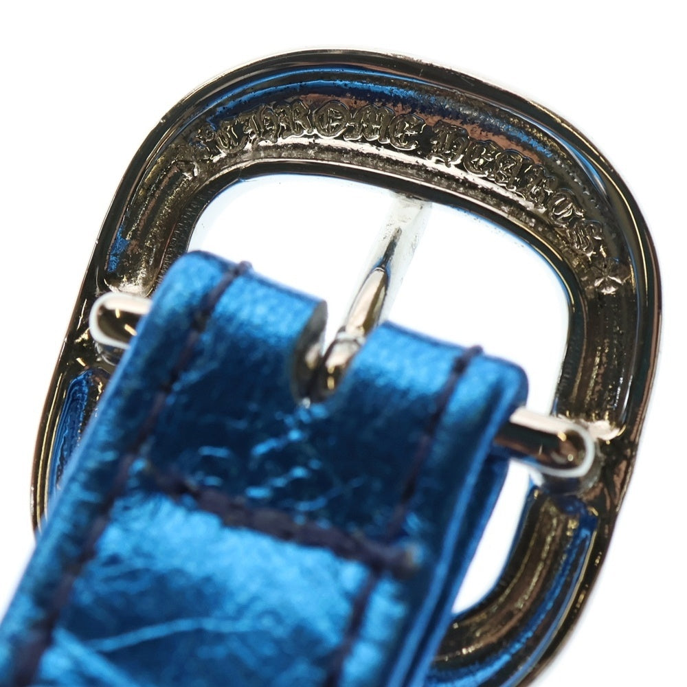 CHROME HEARTS(クロムハーツ) BLT GUNSLINGER1.0 ガンスリンガー メタリックレザーベルト ブルー