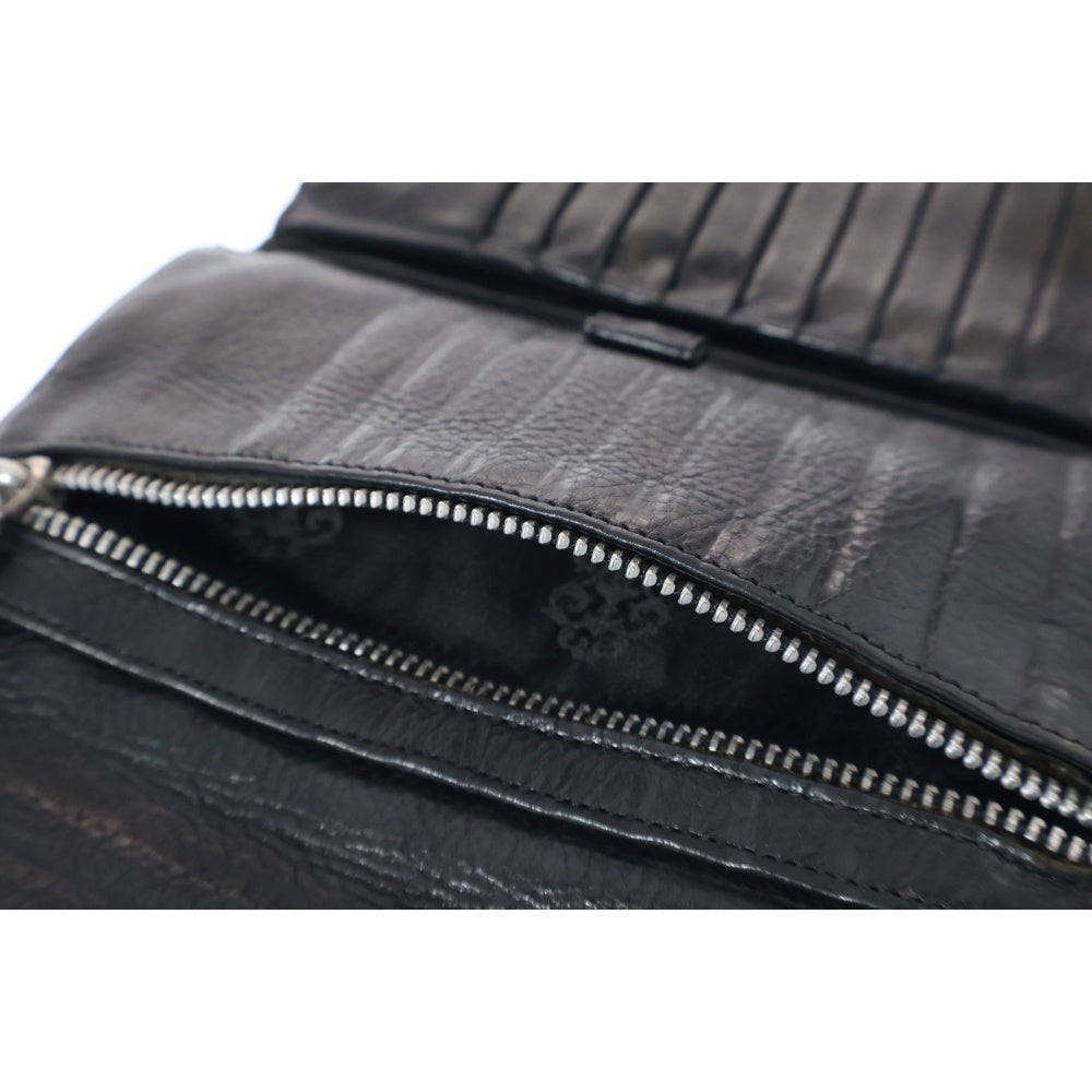CHROME HEARTS(クロムハーツ) WAVE CELTIC ウェーブ ケルティックボタンレザーウォレット 長財布 ブラック