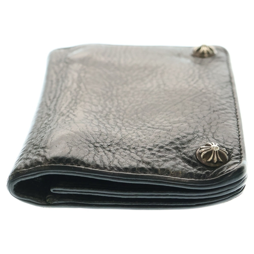 CHROME HEARTS(クロムハーツ) 2ZIP 2ジップ クロスボールボタンレザーウォレット 財布 ブラック BCA363