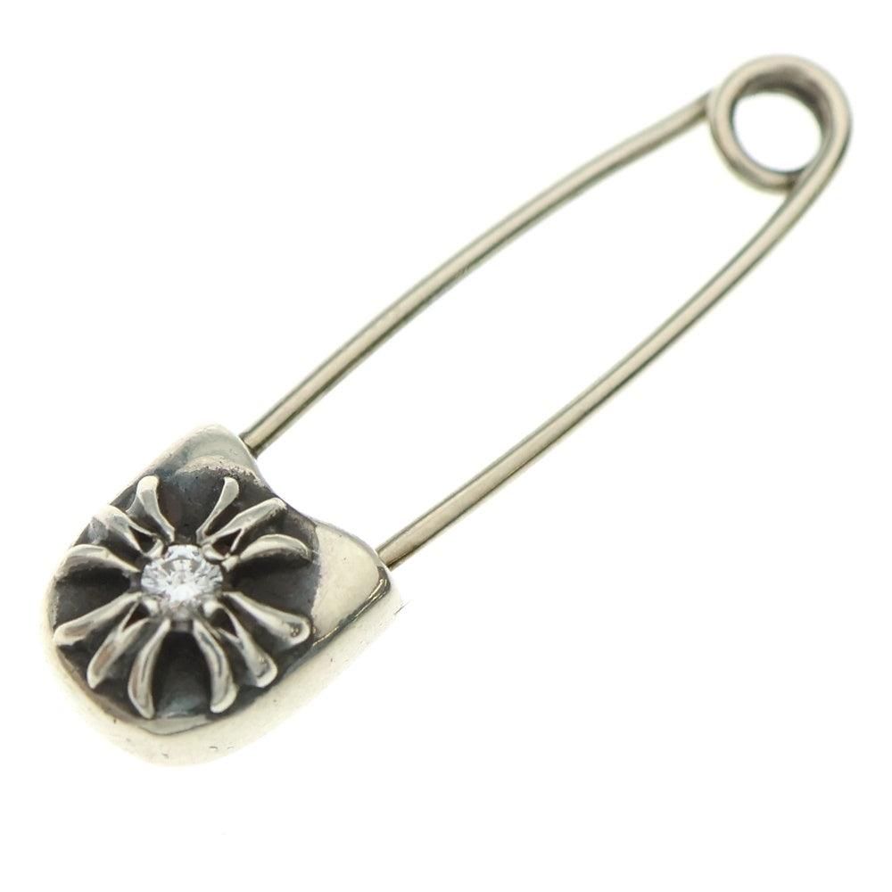 CHROME HEARTS(クロムハーツ) SAFETY PIN SM 1DIA スモールセーフティピン 1ダイヤ シルバーネックレストップ