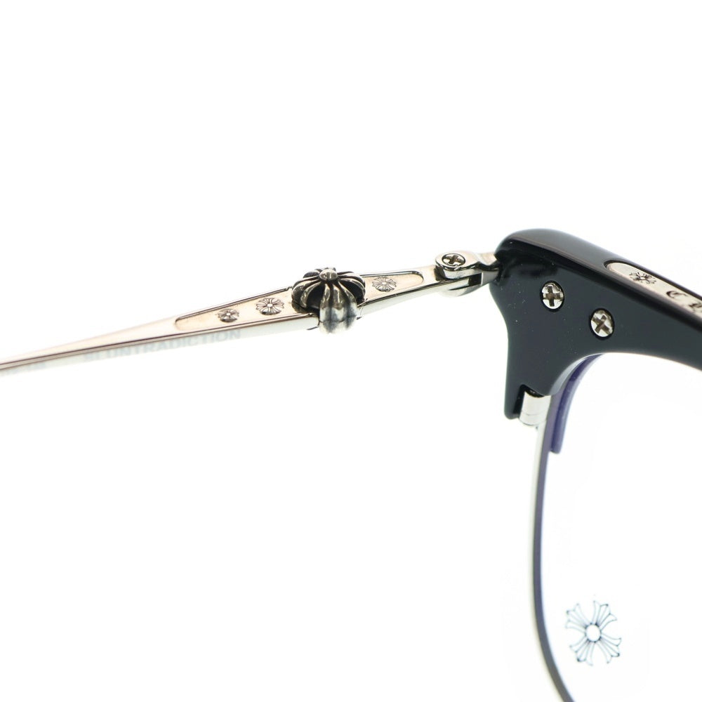 CHROME HEARTS(クロムハーツ) 54□19 148 SLUNTRADICTION クロスボールハーフリムスクエア眼鏡