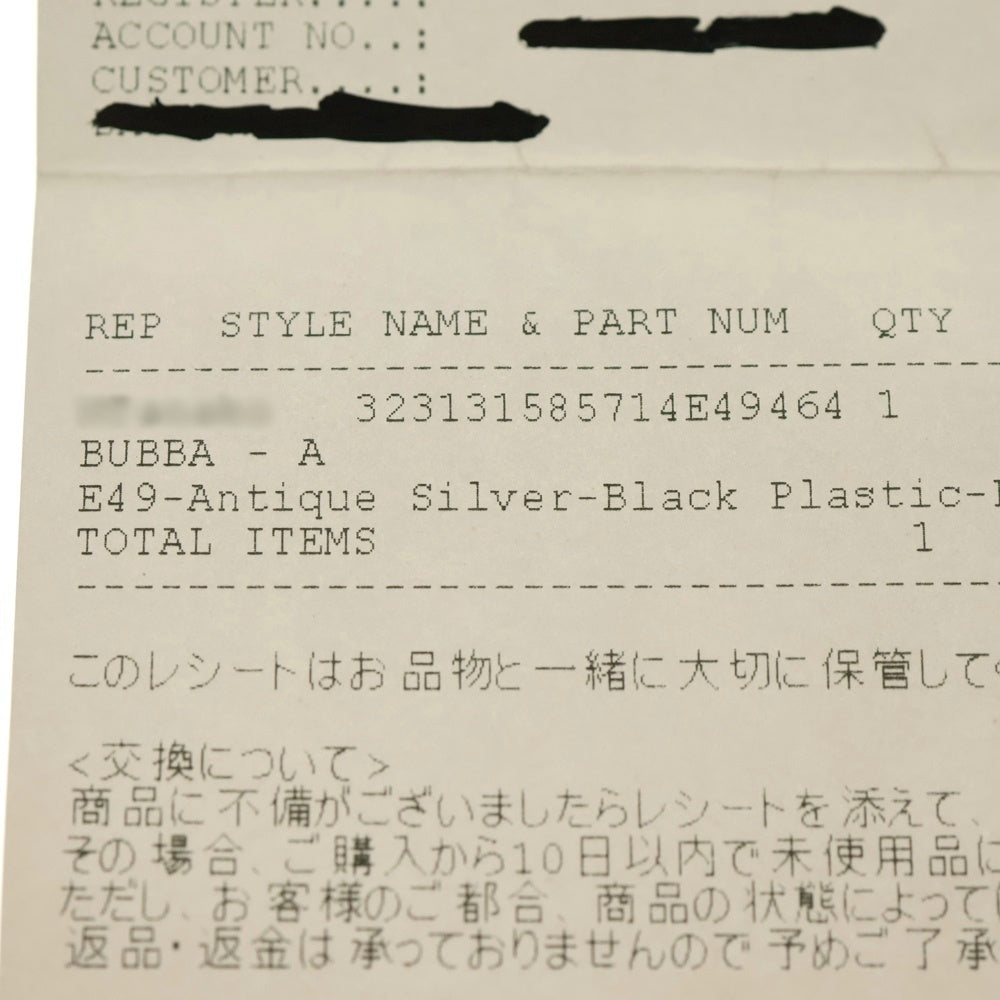 CHROME HEARTS(クロムハーツ) 49□22-145 BUBBA-A クロステンプルメタルフレームラウンド眼鏡