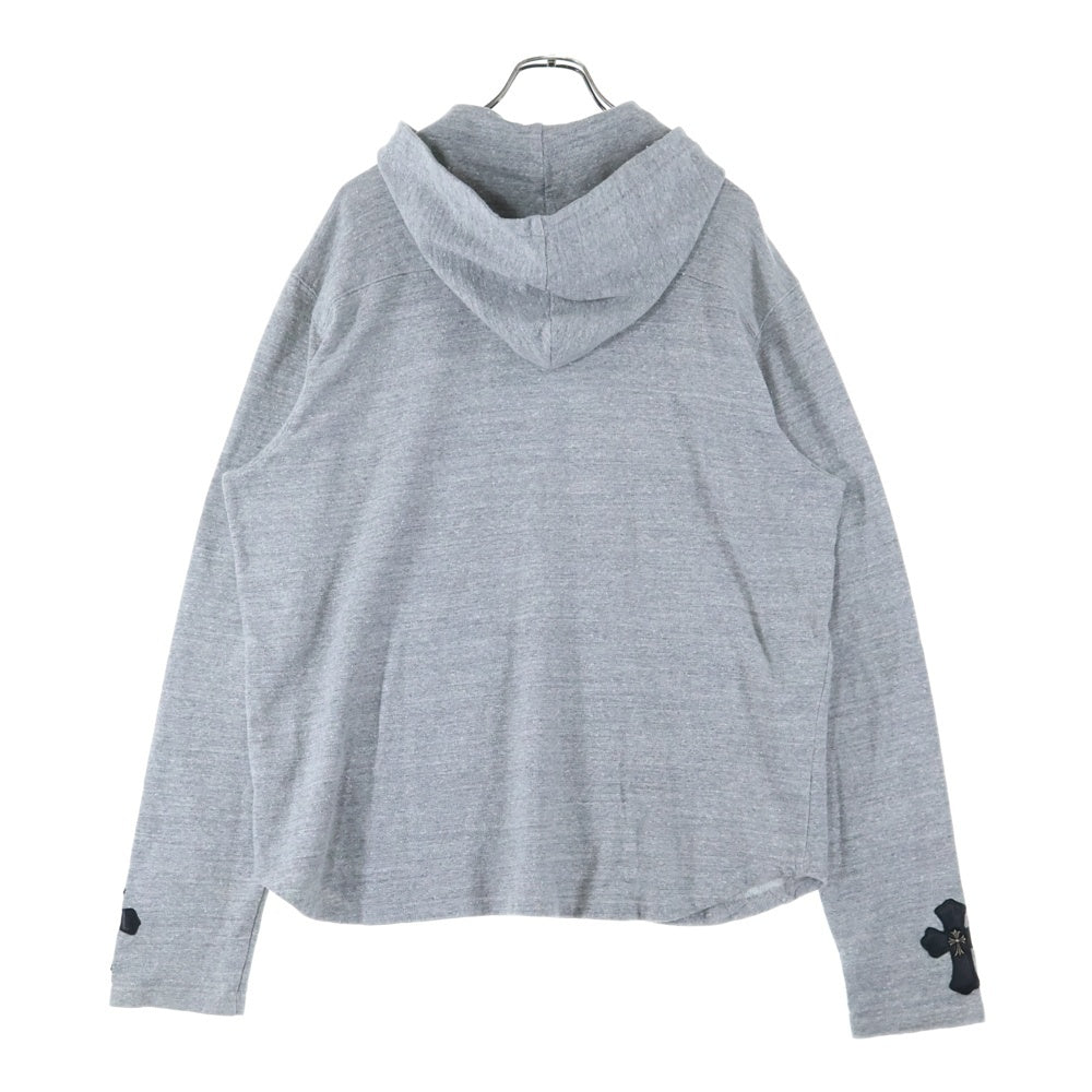 CHROME HEARTS(クロムハーツ) SWTSHRT HD ZIP 袖クロスパッチ付ハーフジップパーカー