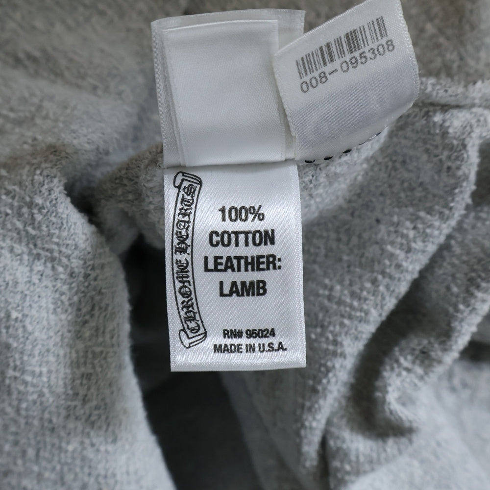 CHROME HEARTS(クロムハーツ) SWTSHRT HD ZIP 袖クロスパッチ付ハーフジップパーカー