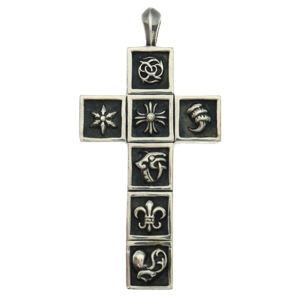 CHROME HEARTS(クロムハーツ) FRMD CRS マルチフレームドクロス ペンダント ネックレストップ シルバー