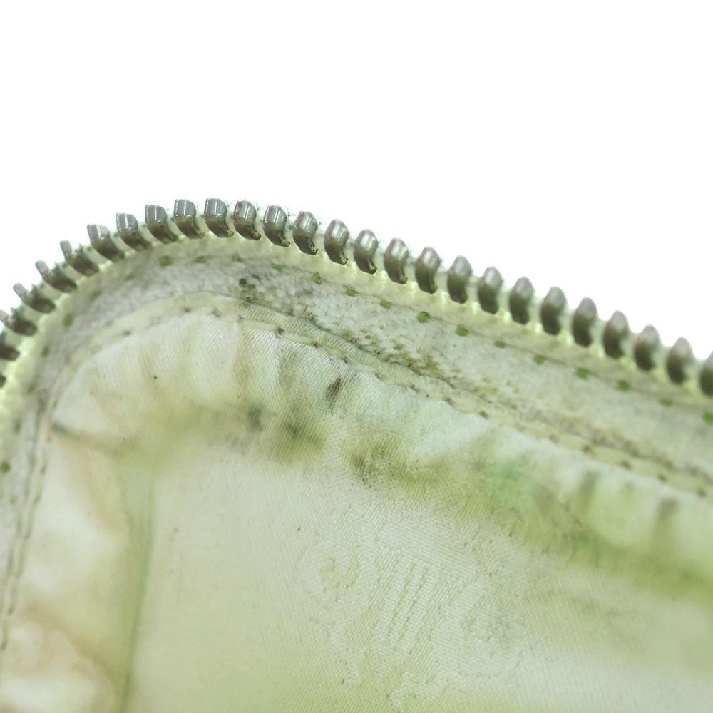 CHROME HEARTS(クロムハーツ) TINY ZIP タイニージップ クロスパッチレザーダガージップ財布 グリーン