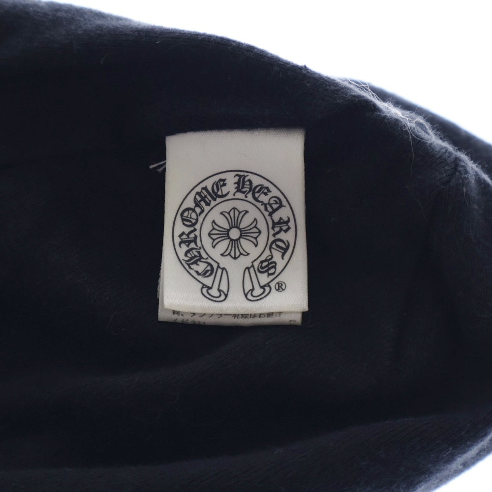 CHROME HEARTS(クロムハーツ) CHクロス ロゴ刺繍 サーマル ワッフル生地 ニットキャップ ビーニー 帽子 ブラック