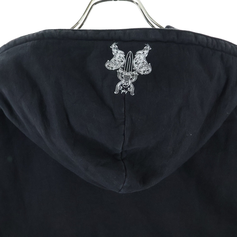 CHROME HEARTS(クロムハーツ) ×KYOSUKE HIMURO Arch Logo Zip Up Hoodie 氷室 京介 アーチロゴ ジップアップフーディ ブラック