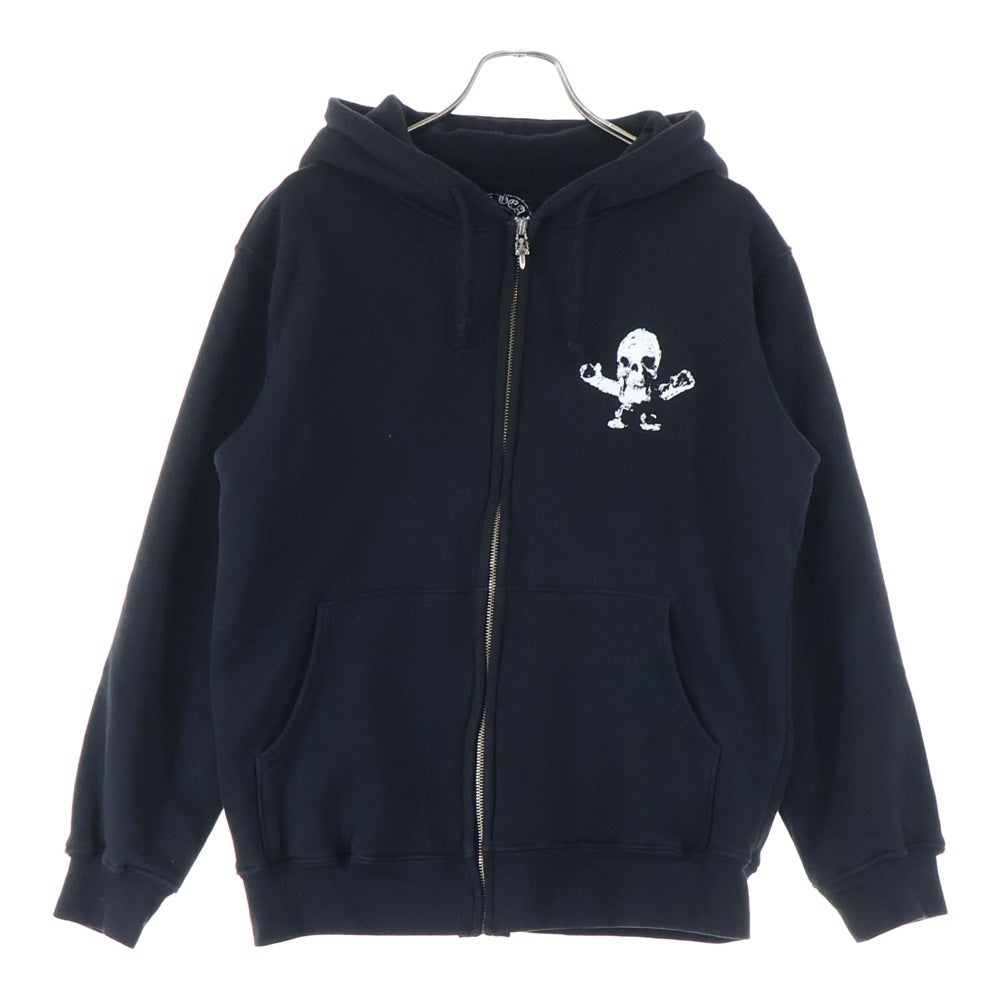 CHROME HEARTS(クロムハーツ) FOTI バック ハリスティータープリント 裏地サーマル ジップパーカー ブラック