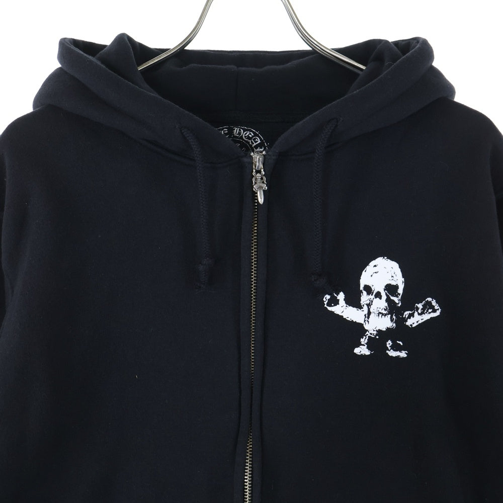 CHROME HEARTS(クロムハーツ) FOTI バック ハリスティータープリント 裏地サーマル ジップパーカー ブラック