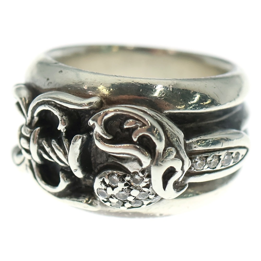 CHROME HEARTS(クロムハーツ) DAGGER HEART P/D ダガーハートリング パヴェダイヤ シルバー