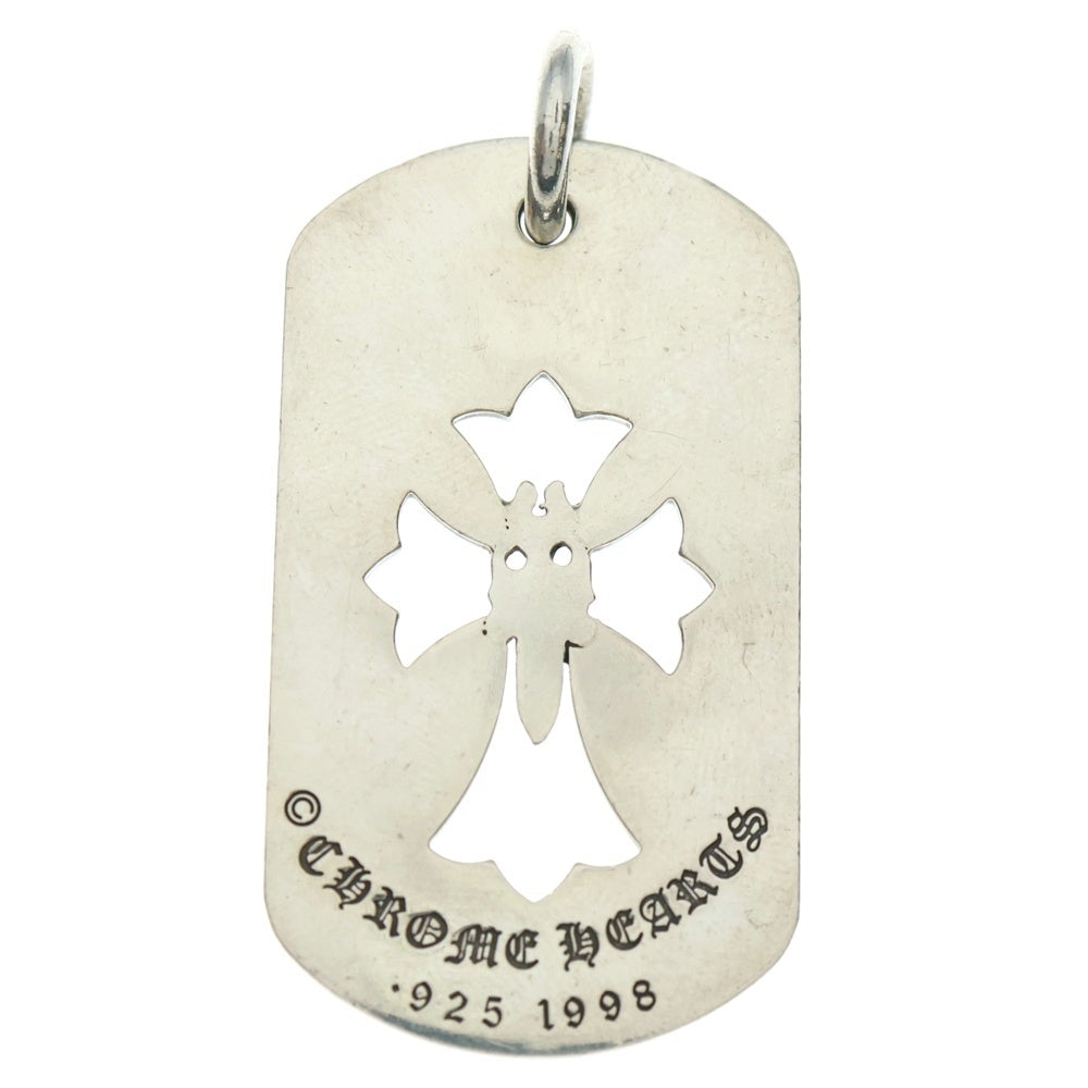 CHROME HEARTS(クロムハーツ) D TAG LRG CROSS DAGG カットアウトクロスダガー ラージドッグタグネックレストップ