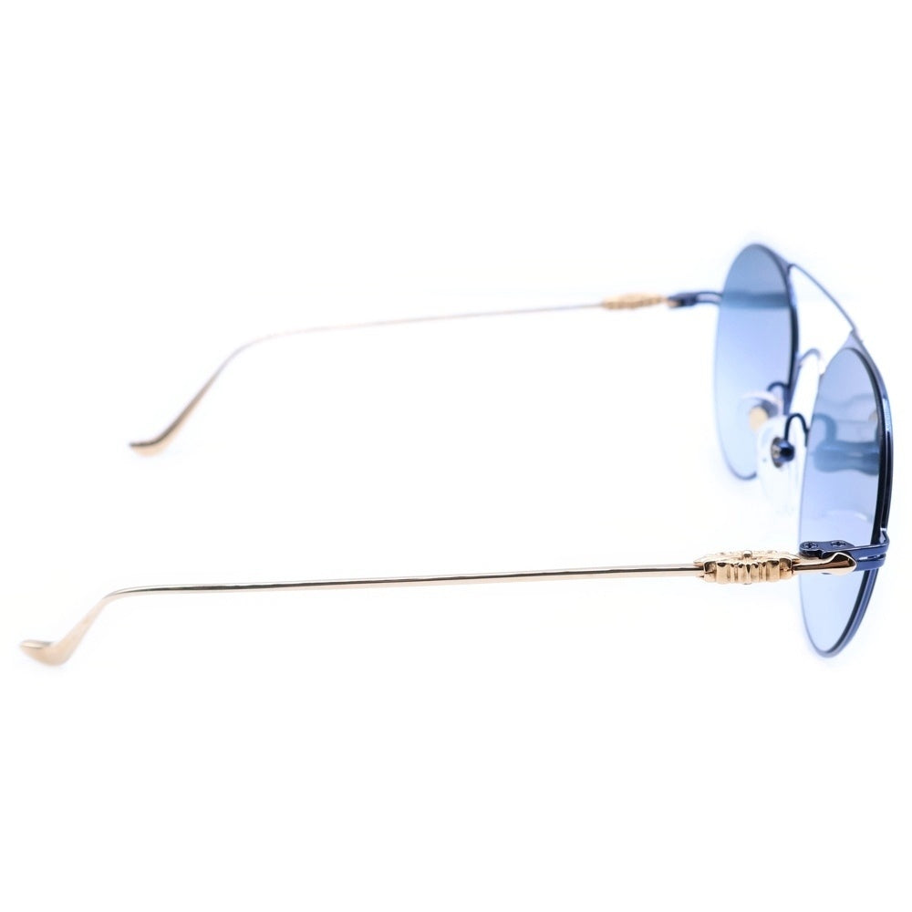 CHROME HEARTS(クロムハーツ) PAIRASS フローラル ダブルブリッジ カラーレンズサングラス アイウェア 眼鏡 ネイビー/ゴールド