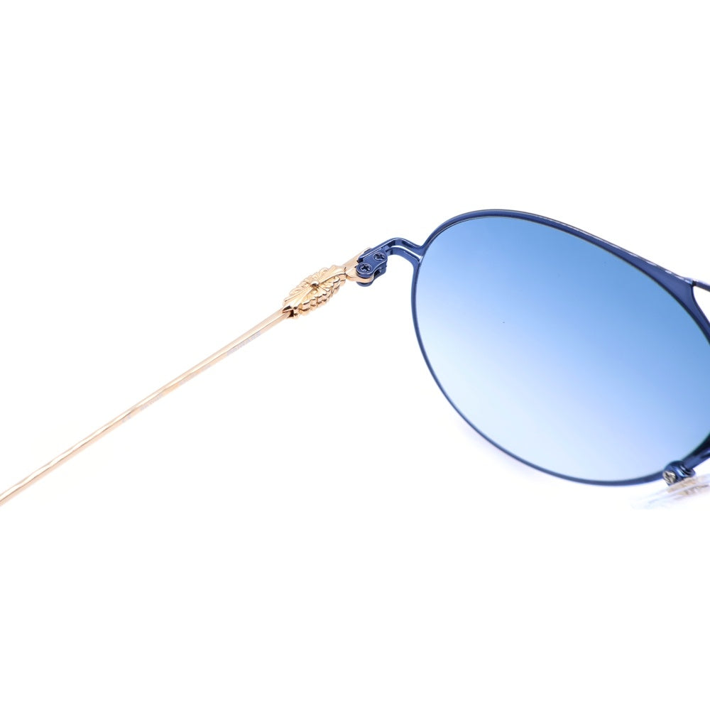 CHROME HEARTS(クロムハーツ) PAIRASS フローラル ダブルブリッジ カラーレンズサングラス アイウェア 眼鏡 ネイビー/ゴールド
