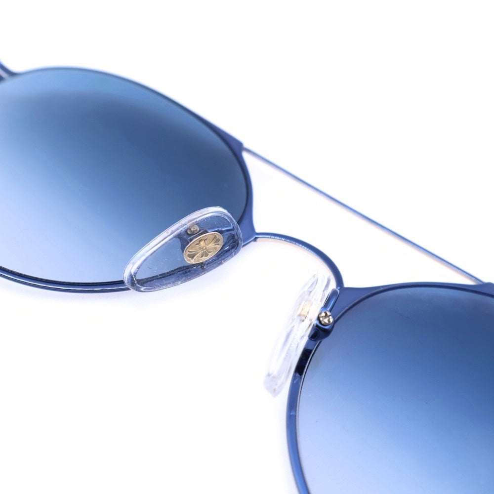 CHROME HEARTS(クロムハーツ) PAIRASS フローラル ダブルブリッジ カラーレンズサングラス アイウェア 眼鏡 ネイビー/ゴールド
