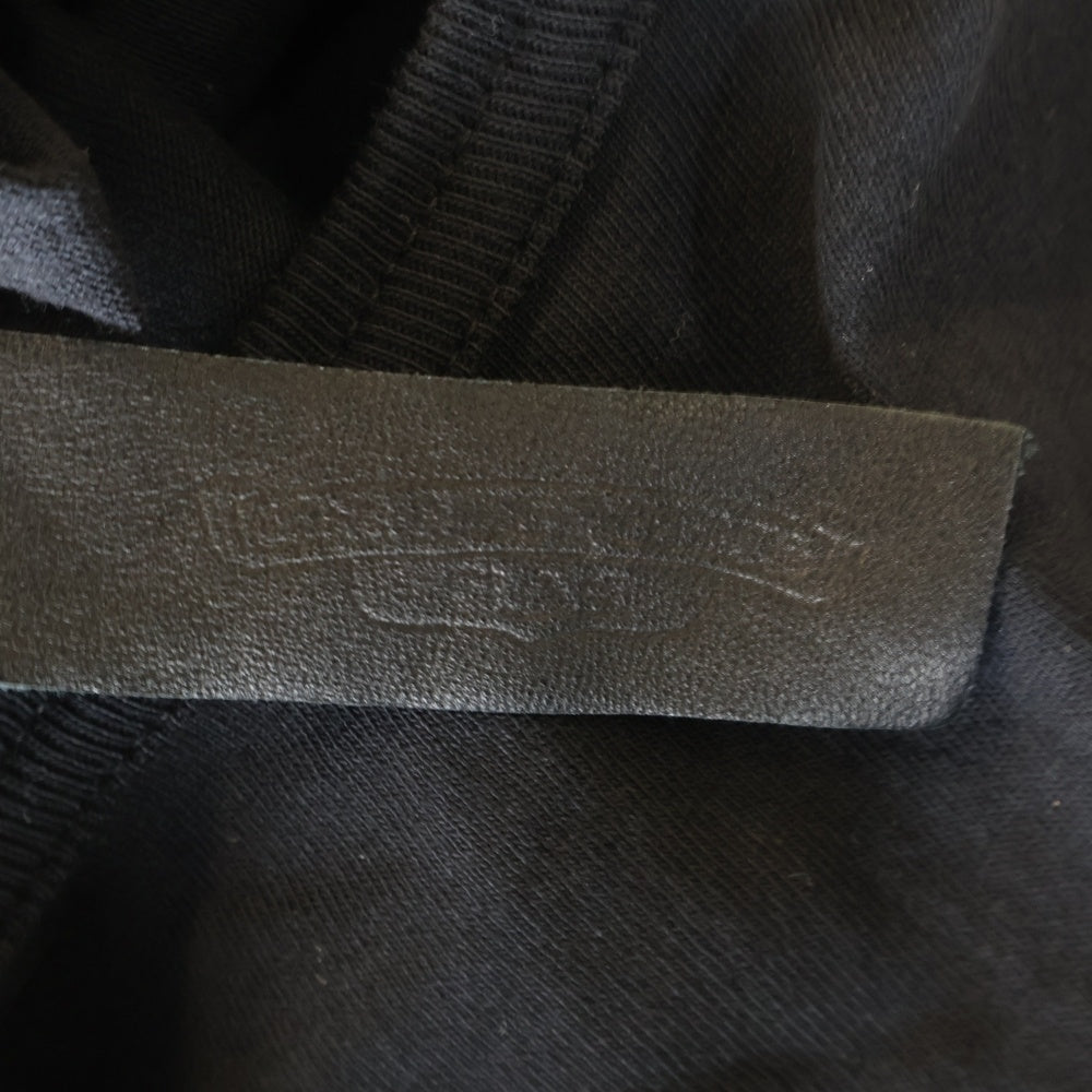 CHROME HEARTS(クロムハーツ) YNOT L/S TEE フロントロゴ刺繍 袖CHクロス刺繍 クルーネック 長袖Tシャツ ブラック