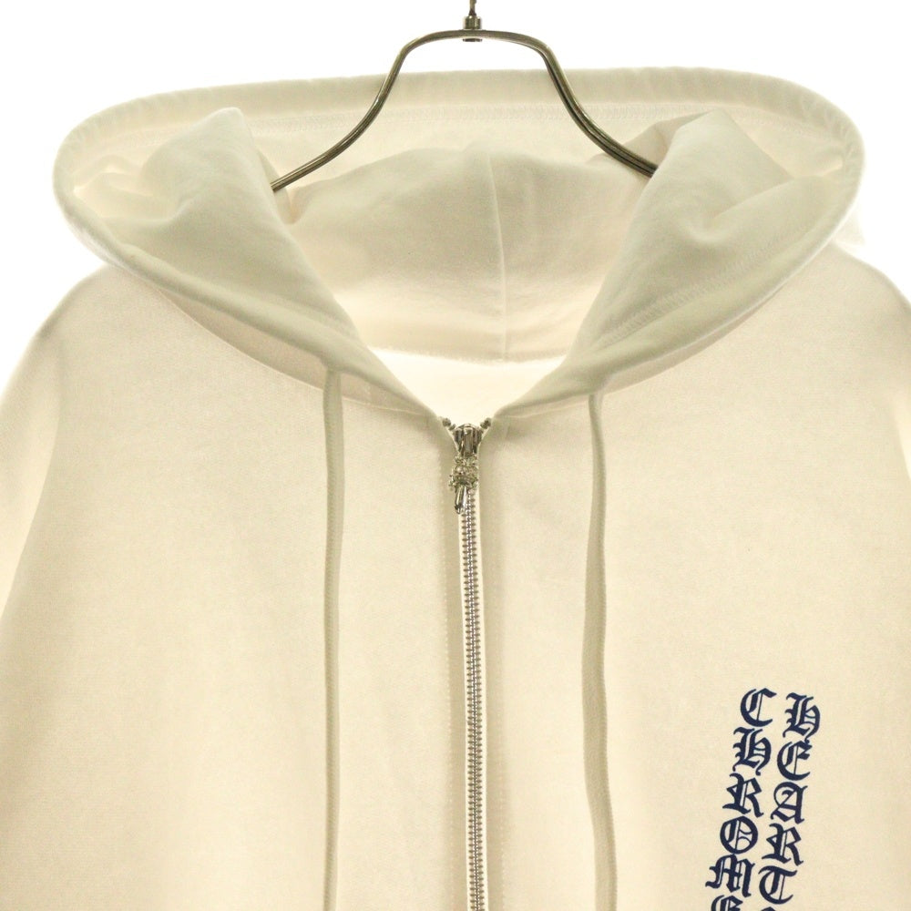 CHROME HEARTS(クロムハーツ) SWTSHRT HD ZIP アームロゴプリントジップアップパーカー