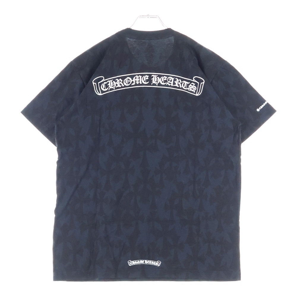 CHROME HEARTS(クロムハーツ) CH S/S セメタリークロス総柄プリント 半袖Tシャツカットソー ブラック