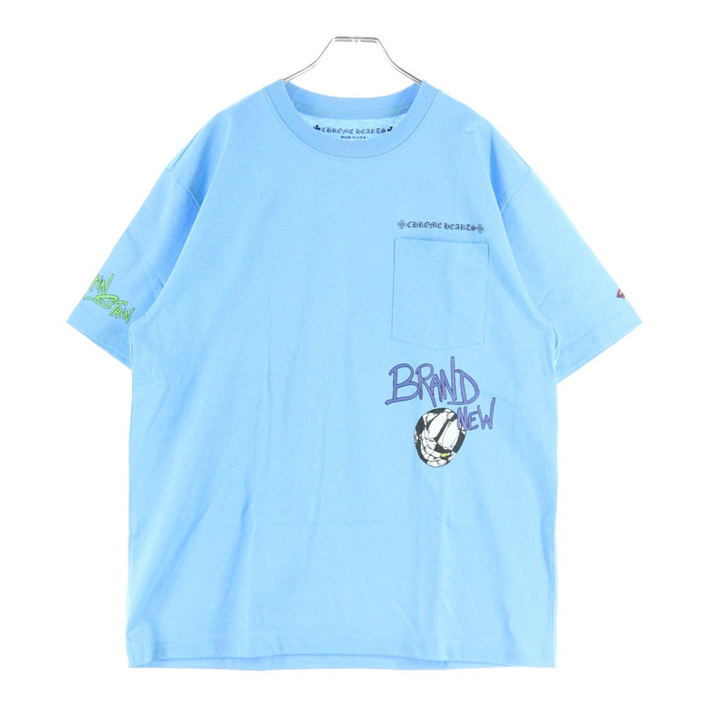 CHROME HEARTS(クロムハーツ) ×MATTY BOY PPO BRAIN NEW T-SHIRT BLUE 半袖Tシャツカットソー ブルー