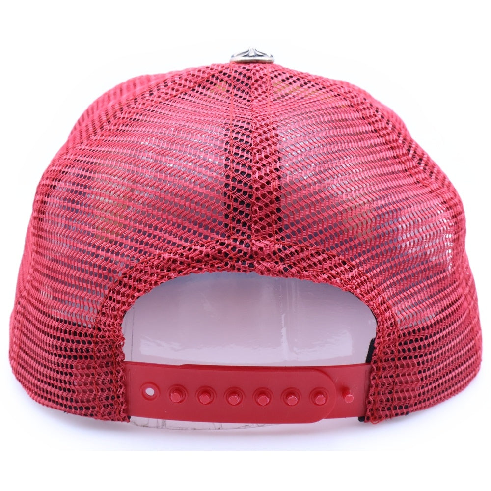 CHROME HEARTS(クロムハーツ) TRUCKER CAP トラッカーキャップ FUCKロゴパッチクロスボール付メッシュキャップ 帽子 ブルー/ホワイト