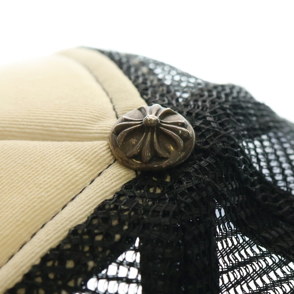 CHROME HEARTS(クロムハーツ) TRUCKER CAP トラッカー メッシュ ベースボールキャップ 帽子 ブラック/ホワイト