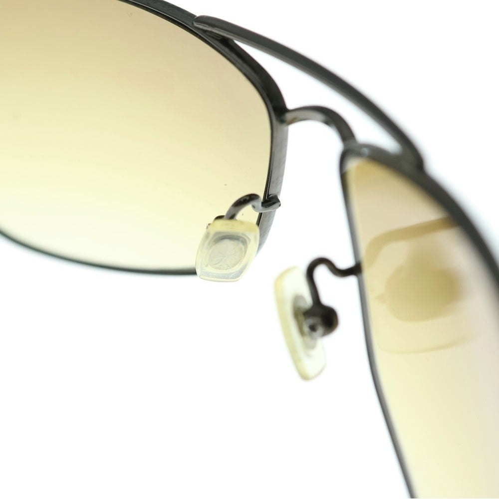 CHROME HEARTS(クロムハーツ) RED RIOT CHプラスレザーテンプル カラーレンズ ティアドロップ サングラス アイウェア 眼鏡 ブラウン/シルバー