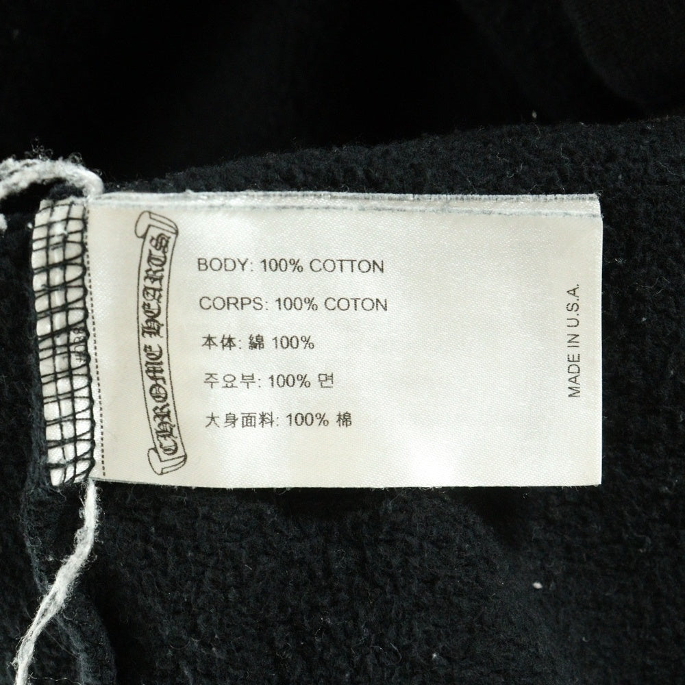 CHROME HEARTS(クロムハーツ) HORSESHOE PULLOVER HOODIE ホースシュープリント アームフローラル プルオーバースウェットパーカー フーディ ブラック