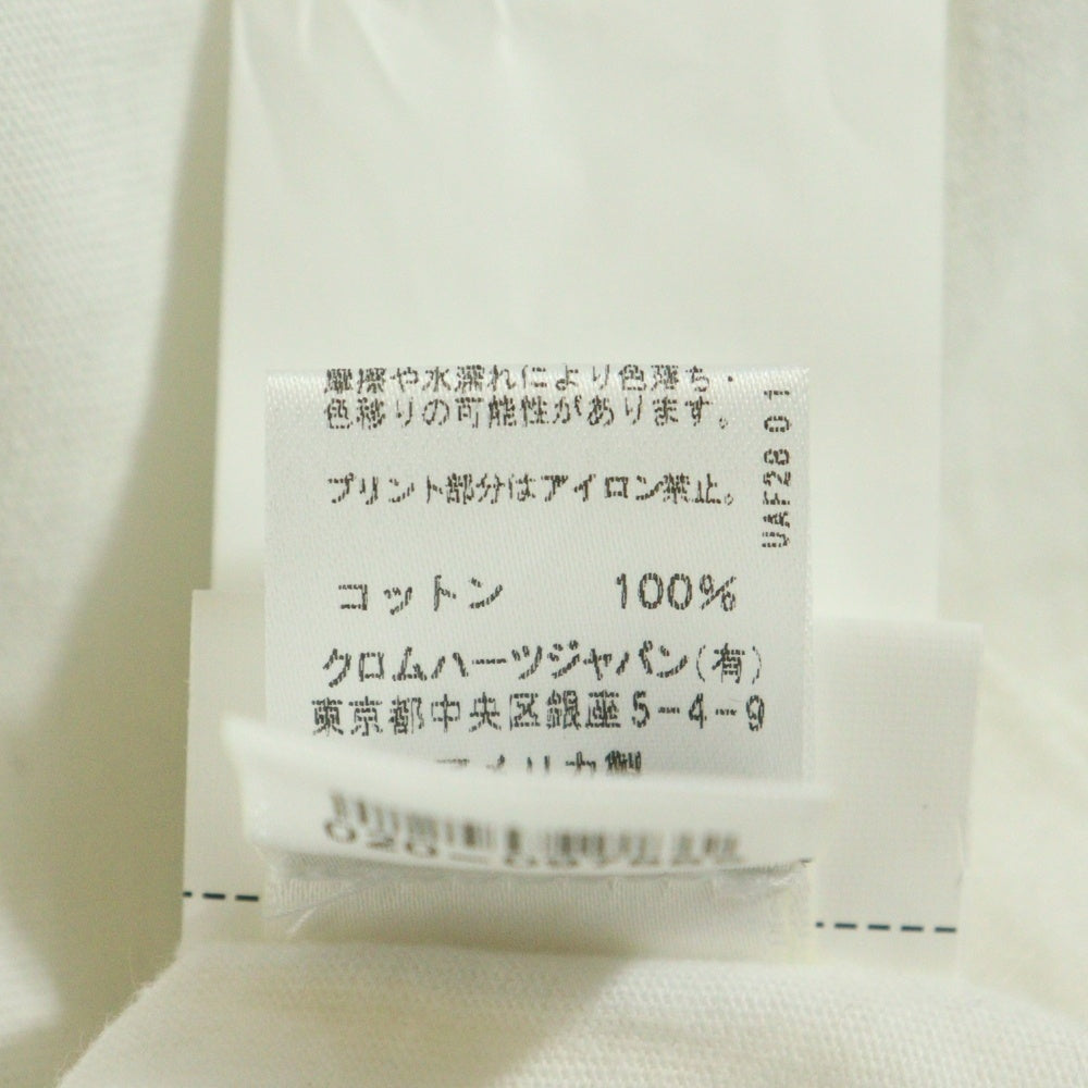 CHROME HEARTS(クロムハーツ) CH L S バックCHクロス ホースシュー アームロゴプリント 長袖カットソー ロンT ホワイト