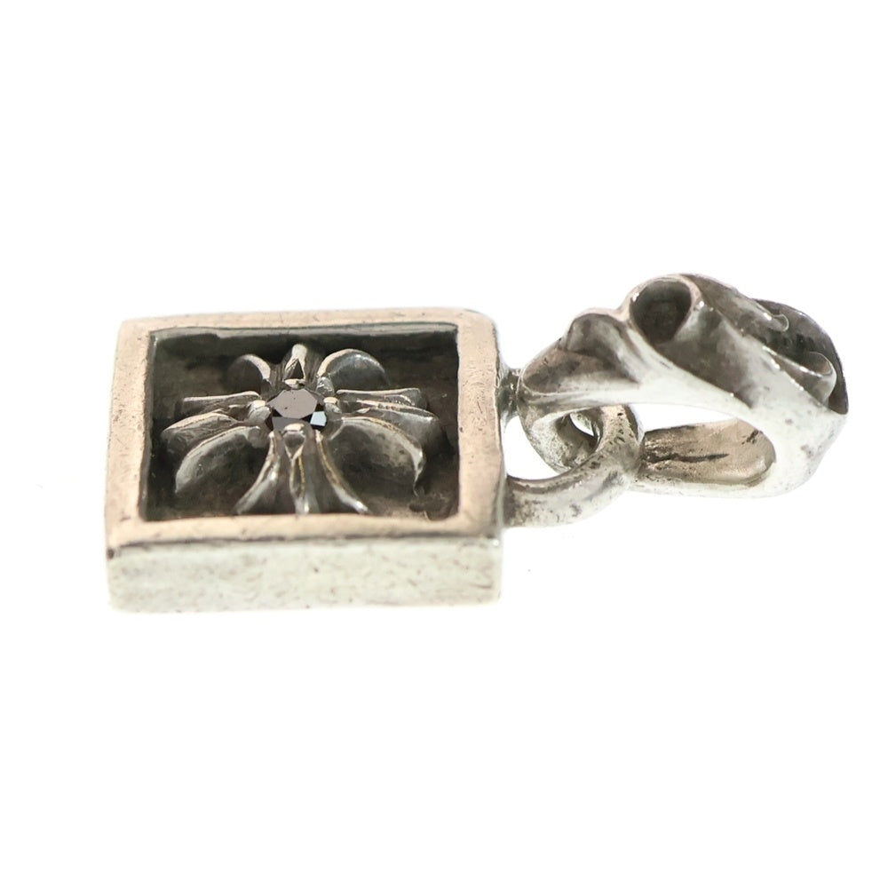 CHROME HEARTS(クロムハーツ) FRAMED CH PLUS 1DIA フレームドCHプラス 1ブラックダイヤ チャーム ネックレストップ