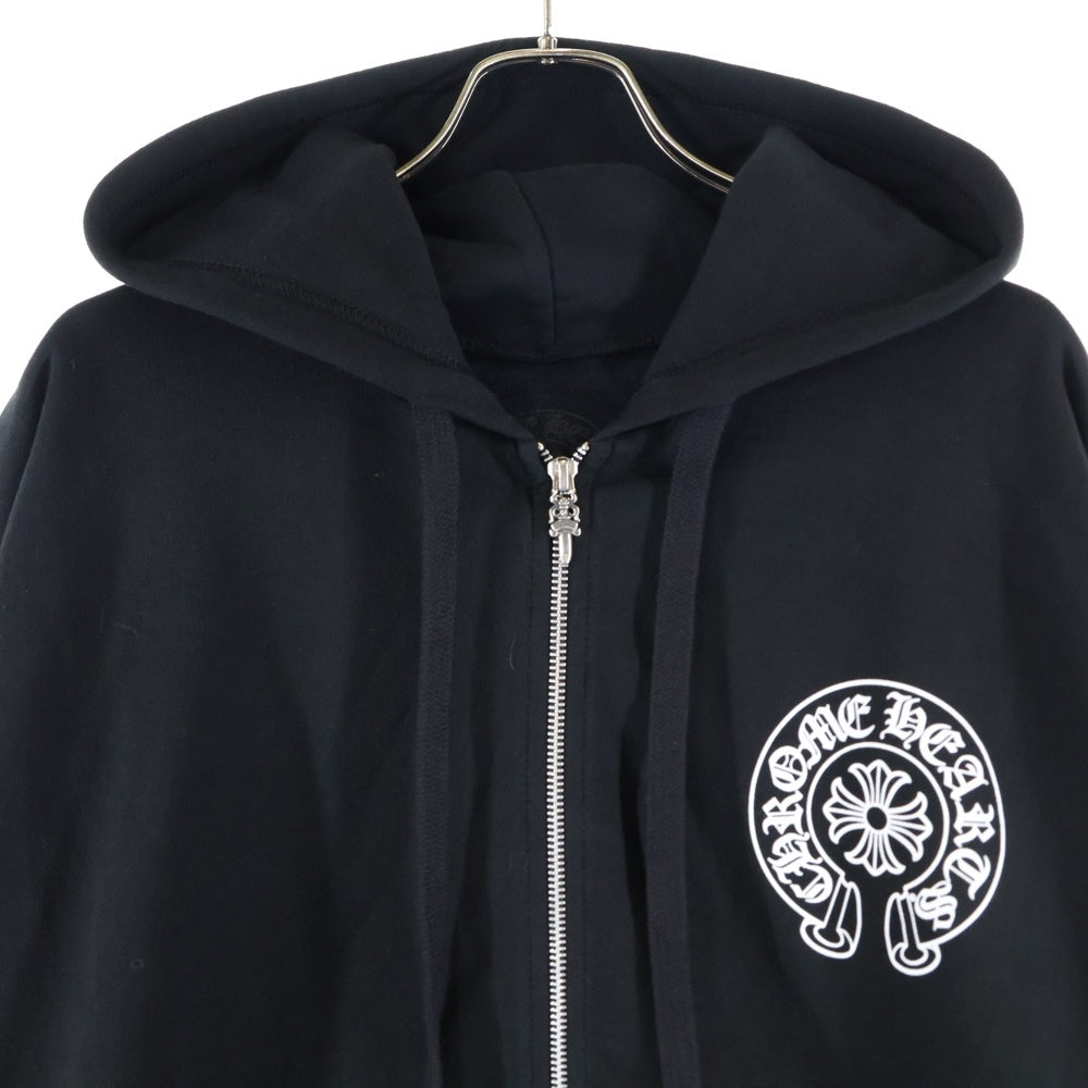 CHROME HEARTS(クロムハーツ) SWTSHRT HD ZIP ソウル限定バックホースシュープリントダガージップパーカー